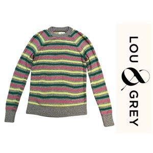 Lou & Grey Soft Knit Multicolor Striped Sweater